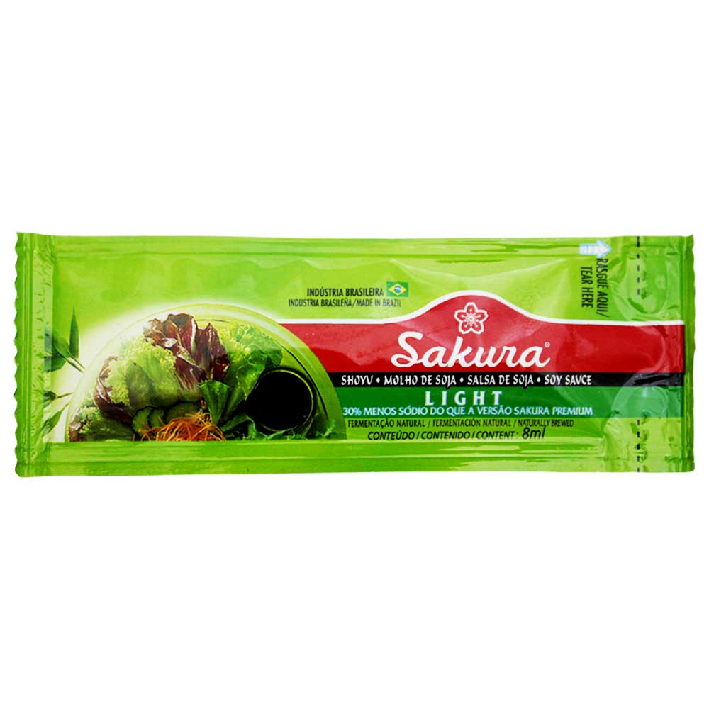 Salsa de Soya Sakura Baja en Sodio en Sachet 8 ml x 300 un.